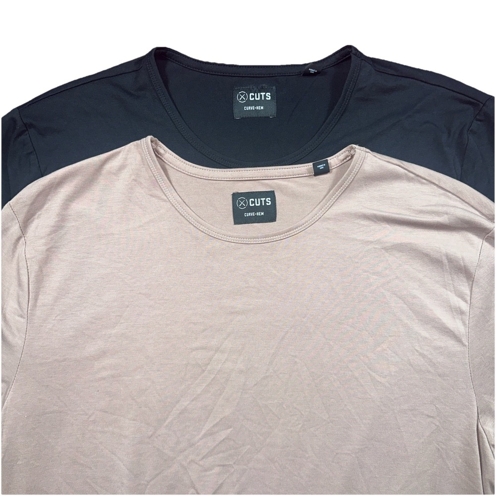 Cuts Curved Hem Mens XXL Pyca Pro Long Sleeve Crewneck‎ Shirt Lot Of 2